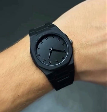 Black Aura – Premium Arabic Dial Watch with Master Lock |