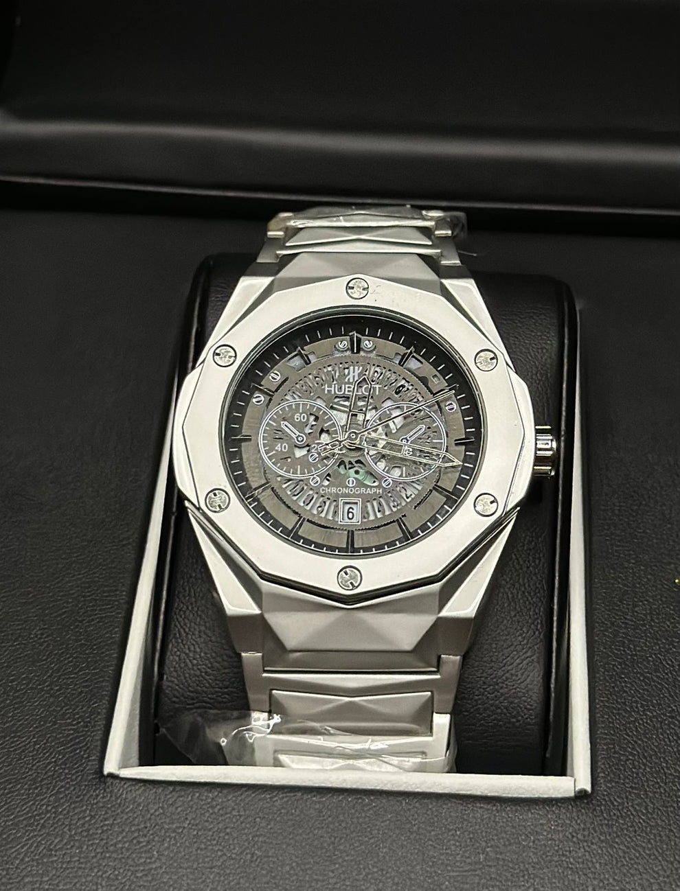 Hublot Cut Skeleton Black Dial