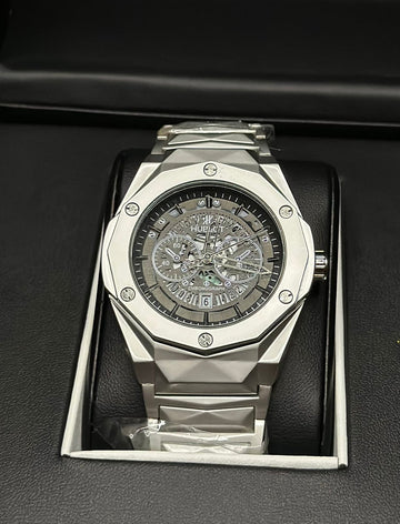 Hublot Cut Skeleton Black Dial